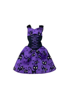Barbie Moonlight Halloween 2014 Mattel - Purple & Black Cat Dress